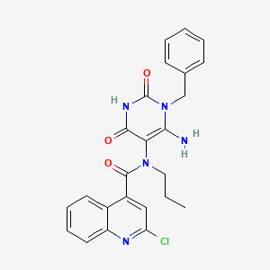 N-(6-amino-1-benzyl-2,4-dioxo-1,2,3,4-tetrahydropyrimidin-5-yl)-2-chloro-N-propylquinoline-4-carboxamide