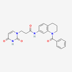 N-(1-benzoyl-1,2,3,4-tetrahydroquinolin-7-yl)-3-(2,4-dioxo-3,4-dihydropyrimidin-1(2H)-yl)propanamide