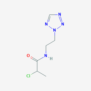 molecular formula C6H10ClN5O B2355357 2-Chloro-N-[2-(tetrazol-2-yl)ethyl]propanamide CAS No. 1863254-02-7
