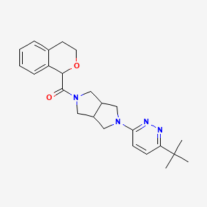 molecular formula C24H30N4O2 B2355376 3-tert-butyl-6-[5-(3,4-dihydro-1H-2-benzopyran-1-carbonyl)-octahydropyrrolo[3,4-c]pyrrol-2-yl]pyridazine CAS No. 2415461-41-3