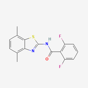 molecular formula C16H12F2N2OS B2355379 N-(4,7-dimethyl-1,3-benzothiazol-2-yl)-2,6-difluorobenzamide CAS No. 906783-69-5