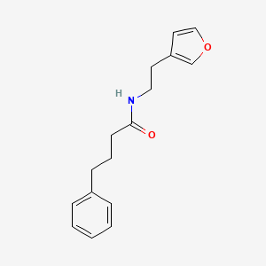 molecular formula C16H19NO2 B2355394 N-(2-(furan-3-yl)ethyl)-4-phenylbutanamide CAS No. 1428356-64-2