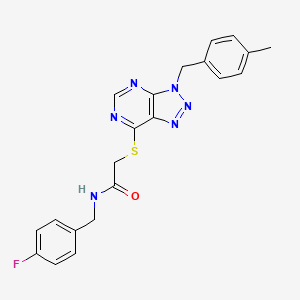 molecular formula C21H19FN6OS B2355460 N-(4-fluorobenzyl)-2-((3-(4-methylbenzyl)-3H-[1,2,3]triazolo[4,5-d]pyrimidin-7-yl)thio)acetamide CAS No. 941905-94-8