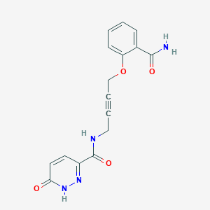 N-(4-(2-carbamoylphenoxy)but-2-yn-1-yl)-6-oxo-1,6-dihydropyridazine-3-carboxamide