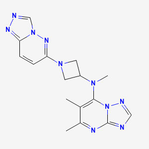N-{5,6-dimethyl-[1,2,4]triazolo[1,5-a]pyrimidin-7-yl}-N-methyl-1-{[1,2,4]triazolo[4,3-b]pyridazin-6-yl}azetidin-3-amine