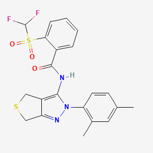 2-((difluoromethyl)sulfonyl)-N-(2-(2,4-dimethylphenyl)-4,6-dihydro-2H-thieno[3,4-c]pyrazol-3-yl)benzamide