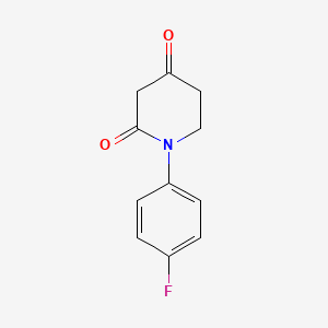 molecular formula C11H10FNO2 B2355501 1-(4-Fluorophenyl)piperidine-2,4-dione CAS No. 952489-53-1