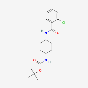 molecular formula C18H25ClN2O3 B2355502 tert-Butyl (1R*,4R*)-4-(2-chlorobenzamido)cyclohexylcarbamate CAS No. 1286274-13-2