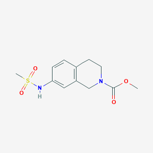 molecular formula C12H16N2O4S B2355524 methyl 7-(methylsulfonamido)-3,4-dihydroisoquinoline-2(1H)-carboxylate CAS No. 1448059-56-0