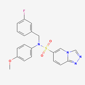 molecular formula C20H17FN4O3S B2355560 N-[(3-fluorophenyl)methyl]-N-(4-methoxyphenyl)-[1,2,4]triazolo[4,3-a]pyridine-6-sulfonamide CAS No. 1251705-00-6