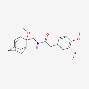 molecular formula C22H31NO4 B2355562 2-(3,4-dimethoxyphenyl)-N-(((1R,3S,5r,7r)-2-methoxyadamantan-2-yl)methyl)acetamide CAS No. 1797887-60-5