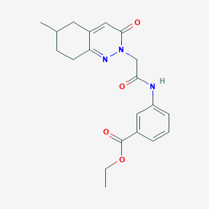 B2355568 ethyl 3-{[(6-methyl-3-oxo-5,6,7,8-tetrahydrocinnolin-2(3H)-yl)acetyl]amino}benzoate CAS No. 932997-75-6