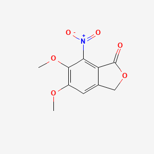 molecular formula C10H9NO6 B2355603 5,6-dimethoxy-7-nitro-2-benzofuran-1(3H)-one CAS No. 90945-80-5