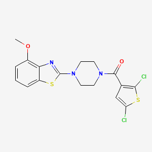 molecular formula C17H15Cl2N3O2S2 B2355653 (2,5-Dichlorothiophen-3-yl)(4-(4-methoxybenzo[d]thiazol-2-yl)piperazin-1-yl)methanone CAS No. 897477-93-9