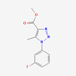 molecular formula C11H10FN3O2 B2355666 methyl 1-(3-fluorophenyl)-5-methyl-1H-1,2,3-triazole-4-carboxylate CAS No. 1239766-32-5