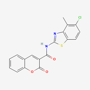 molecular formula C18H11ClN2O3S B2355679 N-(5-chloro-4-methyl-1,3-benzothiazol-2-yl)-2-oxo-2H-chromene-3-carboxamide CAS No. 897618-02-9