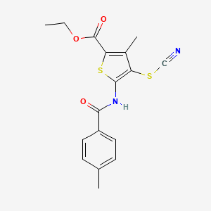 Ethyl 3-methyl-5-(4-methylbenzamido)-4-thiocyanatothiophene-2-carboxylate