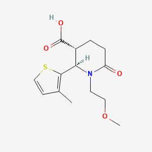 (2R,3R)-1-(2-methoxyethyl)-2-(3-methylthiophen-2-yl)-6-oxopiperidine-3-carboxylic acid