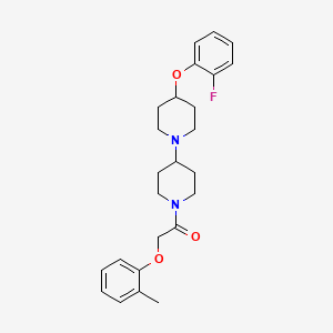 1-(4-(2-Fluorophenoxy)-[1,4'-bipiperidin]-1'-yl)-2-(o-tolyloxy)ethan-1-one