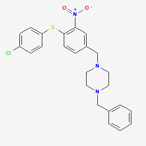 1-Benzyl-4-{4-[(4-chlorophenyl)sulfanyl]-3-nitrobenzyl}piperazine