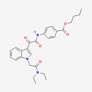 butyl 4-(2-(1-(2-(diethylamino)-2-oxoethyl)-1H-indol-3-yl)-2-oxoacetamido)benzoate