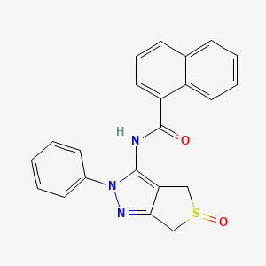 molecular formula C22H17N3O2S B2355737 N-(5-oxido-2-phenyl-4,6-dihydro-2H-thieno[3,4-c]pyrazol-3-yl)-1-naphthamide CAS No. 1007549-61-2