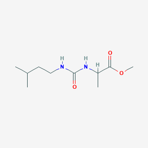 molecular formula C10H20N2O3 B2355740 Methyl 2-(3-methylbutylcarbamoylamino)propanoate CAS No. 1008701-19-6