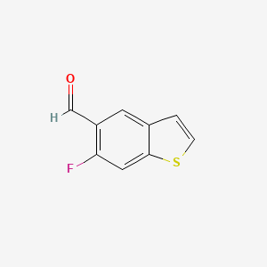 molecular formula C9H5FOS B2355751 6-fluoro-1-benzothiophene-5-carbaldehyde CAS No. 179616-88-7