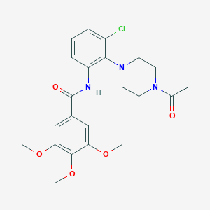 molecular formula C22H26ClN3O5 B235578 N-[2-(4-acetylpiperazin-1-yl)-3-chlorophenyl]-3,4,5-trimethoxybenzamide 