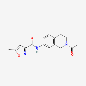 molecular formula C16H17N3O3 B2355794 N-(2-acetyl-1,2,3,4-tetrahydroisoquinolin-7-yl)-5-methylisoxazole-3-carboxamide CAS No. 1207005-08-0
