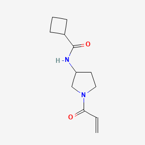 molecular formula C12H18N2O2 B2355842 N-(1-prop-2-enoylpyrrolidin-3-yl)cyclobutanecarboxamide CAS No. 2179724-26-4