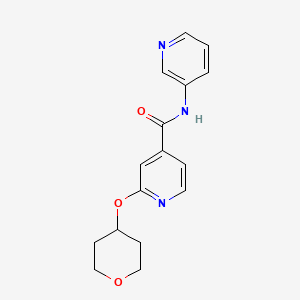 molecular formula C16H17N3O3 B2355864 N-(pyridin-3-yl)-2-((tetrahydro-2H-pyran-4-yl)oxy)isonicotinamide CAS No. 2034277-02-4
