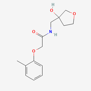 molecular formula C14H19NO4 B2355866 N-[(3-hydroxyoxolan-3-yl)methyl]-2-(2-methylphenoxy)acetamide CAS No. 1915758-96-1