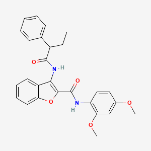 molecular formula C27H26N2O5 B2355868 N-(2,4-dimethoxyphenyl)-3-(2-phenylbutanamido)benzofuran-2-carboxamide CAS No. 887886-99-9