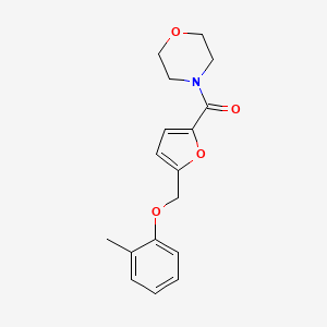 molecular formula C17H19NO4 B2355870 Morpholin-4-yl-(5-o-tolyloxymethyl-furan-2-yl)-methanone CAS No. 878717-16-9