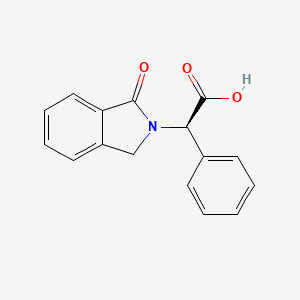 molecular formula C16H13NO3 B2355875 (2R)-(1-oxo-1,3-dihydro-2H-isoindol-2-yl)(phenyl)ethanoic acid CAS No. 1164474-12-7