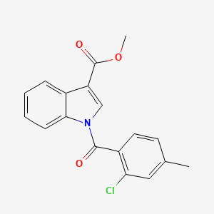 molecular formula C18H14ClNO3 B2355928 Methyl 1-(2-chloro-4-methylbenzoyl)-1H-indole-3-carboxylate CAS No. 430458-67-6