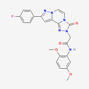 molecular formula C23H19FN6O4 B2355930 N-(2,5-dimethoxyphenyl)-2-[9-(4-fluorophenyl)-3-oxopyrazolo[1,5-a][1,2,4]triazolo[3,4-c]pyrazin-2(3H)-yl]acetamide CAS No. 1207045-39-3