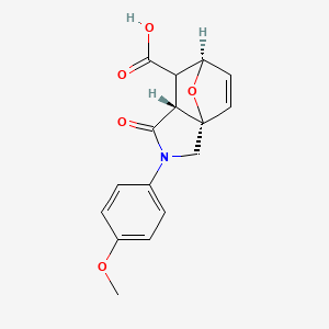 molecular formula C16H15NO5 B2355941 (3aS,6R,7aR)-2-(4-methoxyphenyl)-1-oxo-1,2,3,6,7,7a-hexahydro-3a,6-epoxyisoindole-7-carboxylic acid CAS No. 1269439-65-7