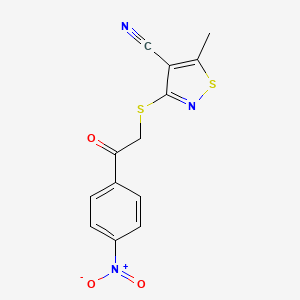 5-Methyl-3-{[2-(4-nitrophenyl)-2-oxoethyl]sulfanyl}-4-isothiazolecarbonitrile