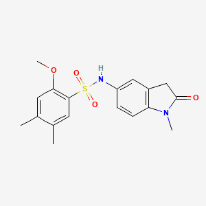 2-methoxy-4,5-dimethyl-N-(1-methyl-2-oxoindolin-5-yl)benzenesulfonamide