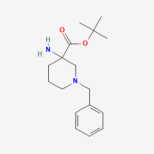 molecular formula C17H26N2O2 B2355988 Tert-butyl 3-amino-1-benzylpiperidine-3-carboxylate CAS No. 2248266-49-9