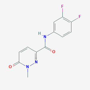 molecular formula C12H9F2N3O2 B2356010 N-(3,4-difluorophenyl)-1-methyl-6-oxo-1,6-dihydropyridazine-3-carboxamide CAS No. 1049524-10-8
