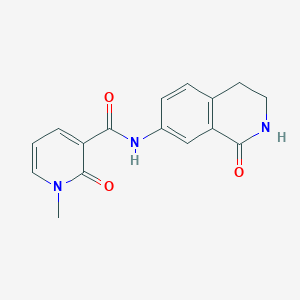 1-methyl-2-oxo-N-(1-oxo-1,2,3,4-tetrahydroisoquinolin-7-yl)-1,2-dihydropyridine-3-carboxamide