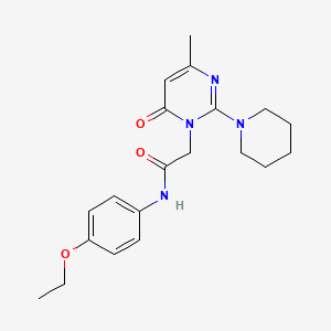 molecular formula C20H26N4O3 B2356052 N-(4-ethoxyphenyl)-2-[4-methyl-6-oxo-2-(piperidin-1-yl)-1,6-dihydropyrimidin-1-yl]acetamide CAS No. 1251604-81-5