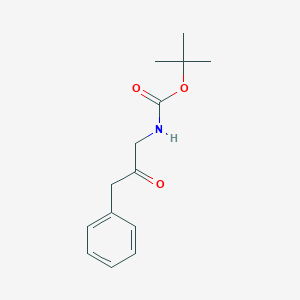molecular formula C14H19NO3 B2356058 tert-butyl N-(2-oxo-3-phenylpropyl)carbamate CAS No. 162536-89-2