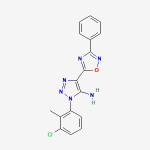 1-(3-chloro-2-methylphenyl)-4-(3-phenyl-1,2,4-oxadiazol-5-yl)-1H-1,2,3-triazol-5-amine
