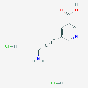 5-(3-Aminoprop-1-ynyl)pyridine-3-carboxylic acid;dihydrochloride