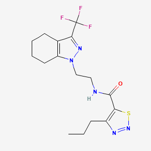 B2356082 4-propyl-N-(2-(3-(trifluoromethyl)-4,5,6,7-tetrahydro-1H-indazol-1-yl)ethyl)-1,2,3-thiadiazole-5-carboxamide CAS No. 1797671-56-7