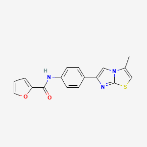 molecular formula C17H13N3O2S B2356083 N-(4-(3-methylimidazo[2,1-b]thiazol-6-yl)phenyl)furan-2-carboxamide CAS No. 893987-50-3
